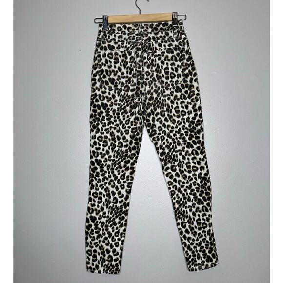 Frame Ali High Rise Cigarette Skinny Jeans Animal Print Size 25 Stretch Leopard - Picture 8 of 8